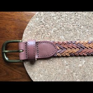 Leather Brown Braided Belt size Large
